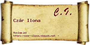Czár Ilona névjegykártya